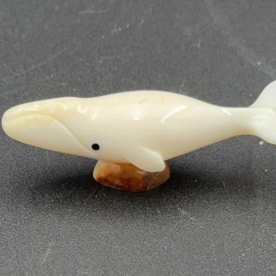 Inuit Native American Eskimo Walrus Ivory & Baleen Whale by EA