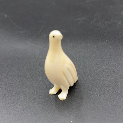 Inuit Native American Eskimo Walrus Ivory & Baleen Penguin by Clement Ungott 