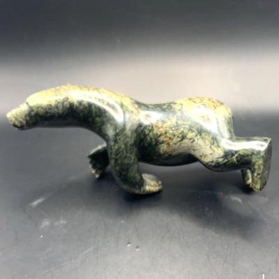 Inuit Serpentine Carving of a Polar Bear 