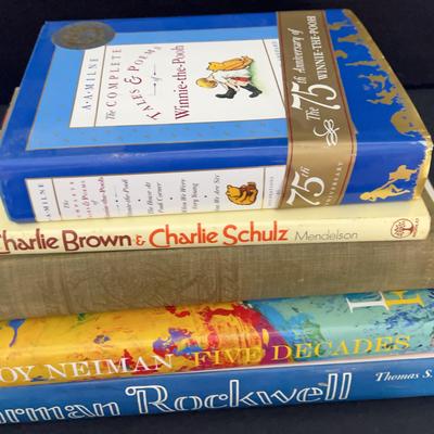 Norman Rockwell 1st Edition, LeRoyNeiman, John Audubon, Charles Shulz, AA Milne Vintage Books