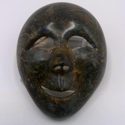 Inuit Signed Stone Scultpure Mask
