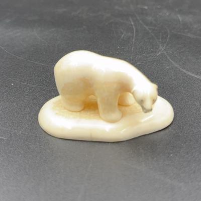 Inuit Native American Eskimo Walrus Ivory & Baleen Polar Bear by JSP