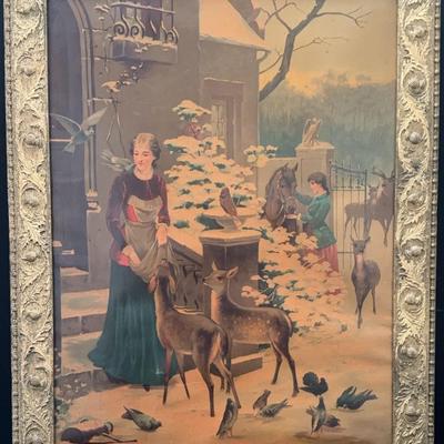 Late 19th Century or Early 20th Century Chromolithograph “Home and Its Treasures”