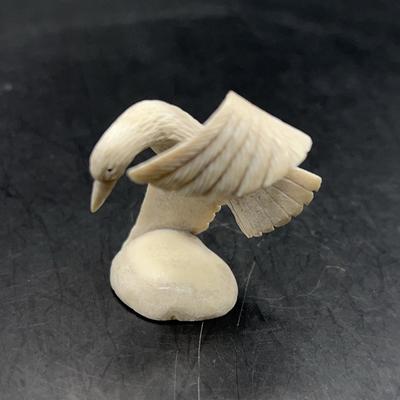 Zuni Native American Antler Duck Fetish by Ruben Najera