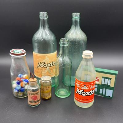Antique and Vintage Moxie Bottles, Antique Marbles, Antique Medicine Bottles