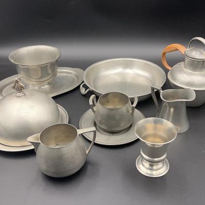 Large Collection Of Antique Pewter