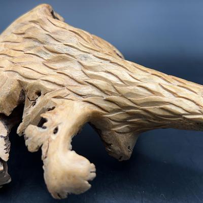 Hand Carved Burl Wood Eagle