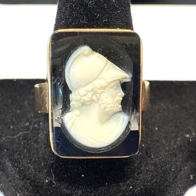 10k Gold Vintage Roman Cameo Ring
