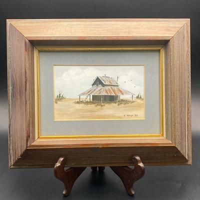 Barn Watercolor Original By Edith Albright