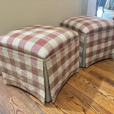 Small Skirted Ottomans