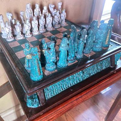 Spanish Conquistador vs. Aztec Warriors Chess Set