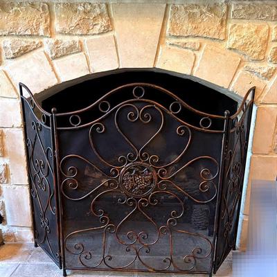 Rustic Fireplace Screen 