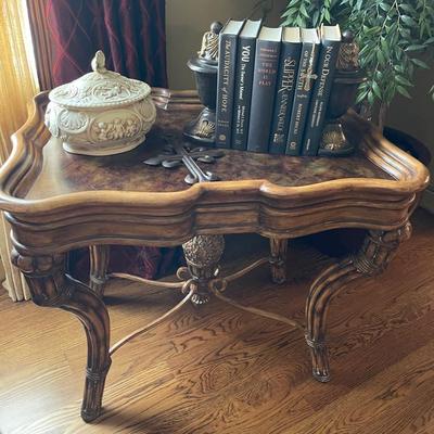 Vintage Table with Tray and More Decor