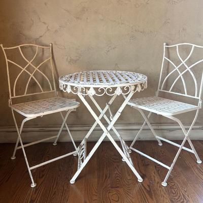 Metal Bistro Table & Chairs