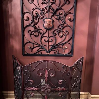 Fireplace Screen and Wall Decor