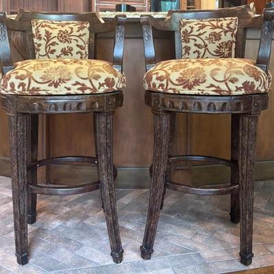 Traditional Style Swivel Bar Stool #1