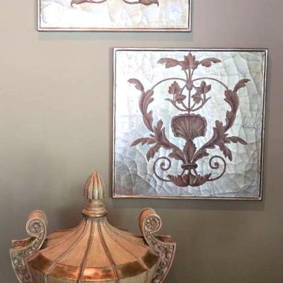 Decorative Wall Accents and Urn