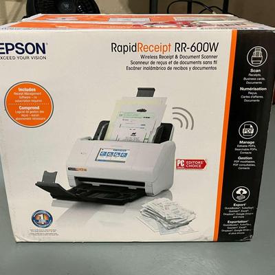 New Epson RapidReceipt RR-600W Wireless Receipt and Document Scanner