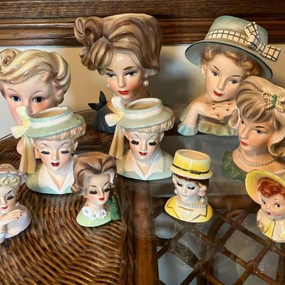 10 Lady Head Vases #1