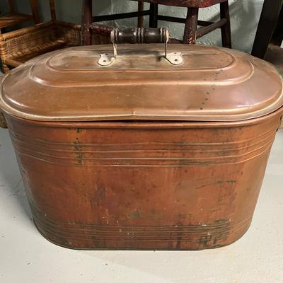 Antique Copper Boiler with Lid