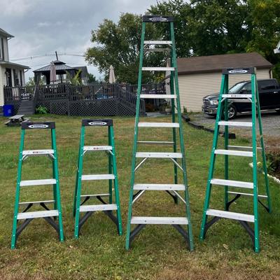 4 Ft, 6 Ft, and 8 Ft Werner Ladders 