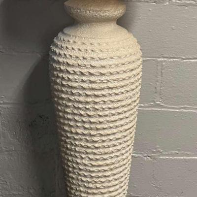 5 Ft Textured Plaster Floor Lamp with Shade (See Comments)