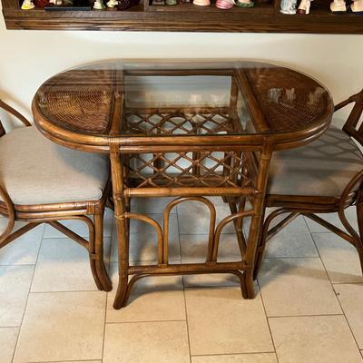 Braxton Culler Rattan Breakfast Table Set