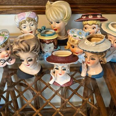 10 Lady Head Vases #2