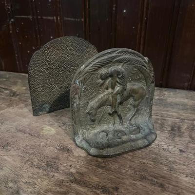 “End of Trail” Cast Iron Bookends 