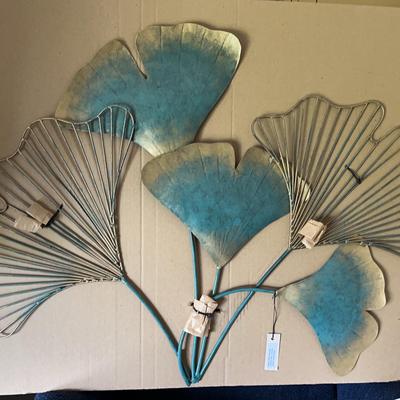 Indonesian Ginkgo Metallic Leaf Wall Art