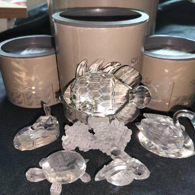 Swarovski Crystal Animal Collectible Figures With Original Boxes