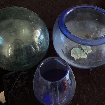Handblown Colored Asian Glass Decor