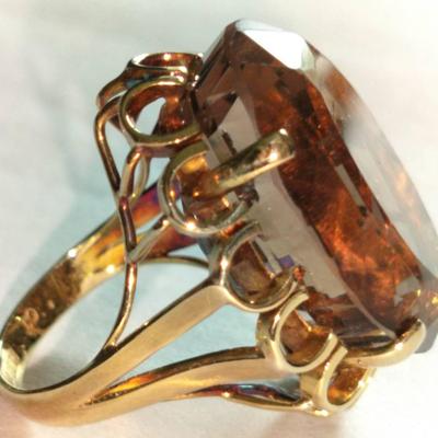 14k Gold Smokey Topaz Ring Purchased In Korea