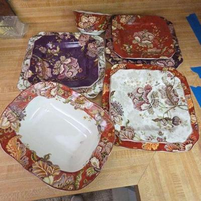 222 FIFTH Dishware 15 Small Plates, 15 Large Plates,8 Bowls, & Serving Dish