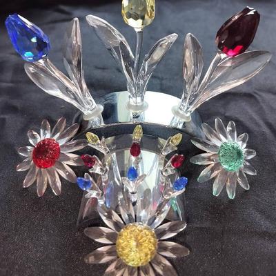 Swarovski Crystal Flower Decor And Decorative Figures