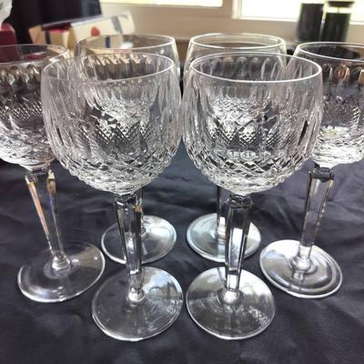Set Of Six 7.5" Waterford Colleen Hock Wine Glasses 