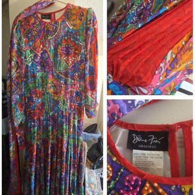 VTG Diane Freis 1980s Polyester Georgette 2-Piece Dress #6