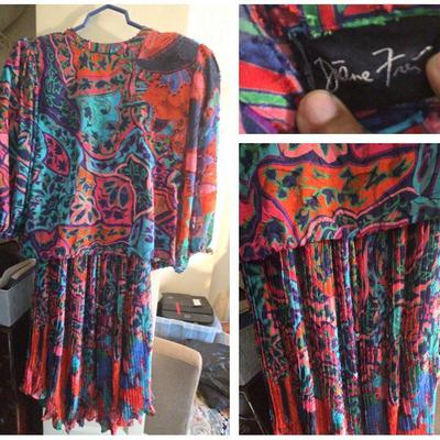 VTG Diane Freis 1980s Polyester Georgette 2-Pice Skirt Set #10