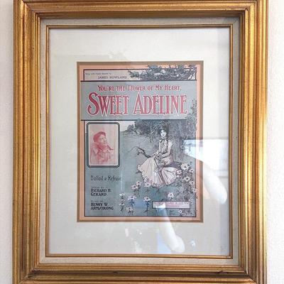 Sweet Adeline Framed Print 22”x26”