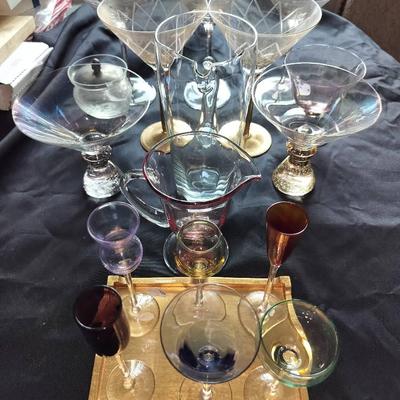 Vintage Asian Wine Glasses And Decorative Glassware