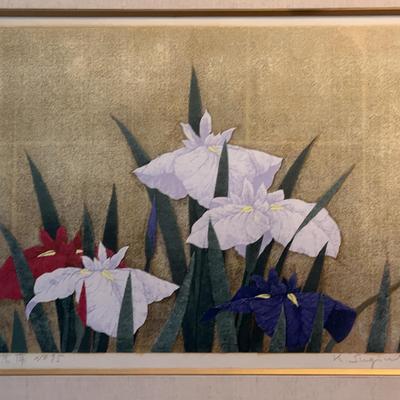 Iris No. 95 By Sugiura Kazutoshi Signed Silkscreen Print
