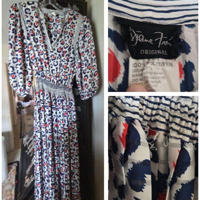 VTG Diane Freis 1980s Polyester Georgette Dress