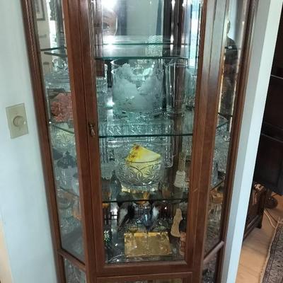 Mirror Backed Glass Shelf Vintage Curio Cabniet #1 (Does Not Include Items Inside)