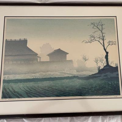 Daniel Kelly 59/180 Signed 1983 Woodblock Print "Morning Calm"