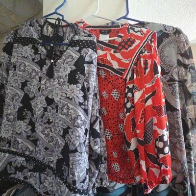 VTG Diane Freis 1980s Polyester Georgette 3 Tops 