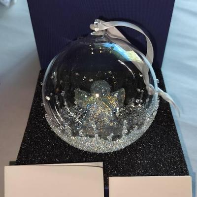 Swarovski Crystal Limited Collectible Christmas Ball Ornament 2015 With Original Box And Papers