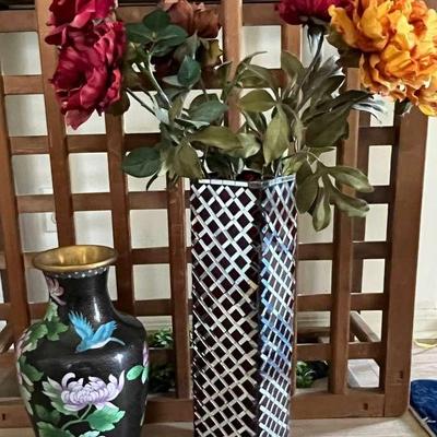 Asian Ginger Jar Vase And Contemporary Large Vase