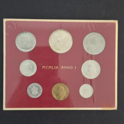 1959 Vatican City (MCMLIX) Pope John XIII 8-Coin Proof Set