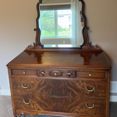 Tell City Furniture Company - Swiss Craft - Lowboy Dresser + Mirror 