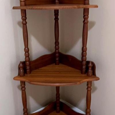 Vintage Wooden Corner Shelf